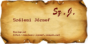 Szélesi József névjegykártya