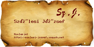 Szélesi József névjegykártya